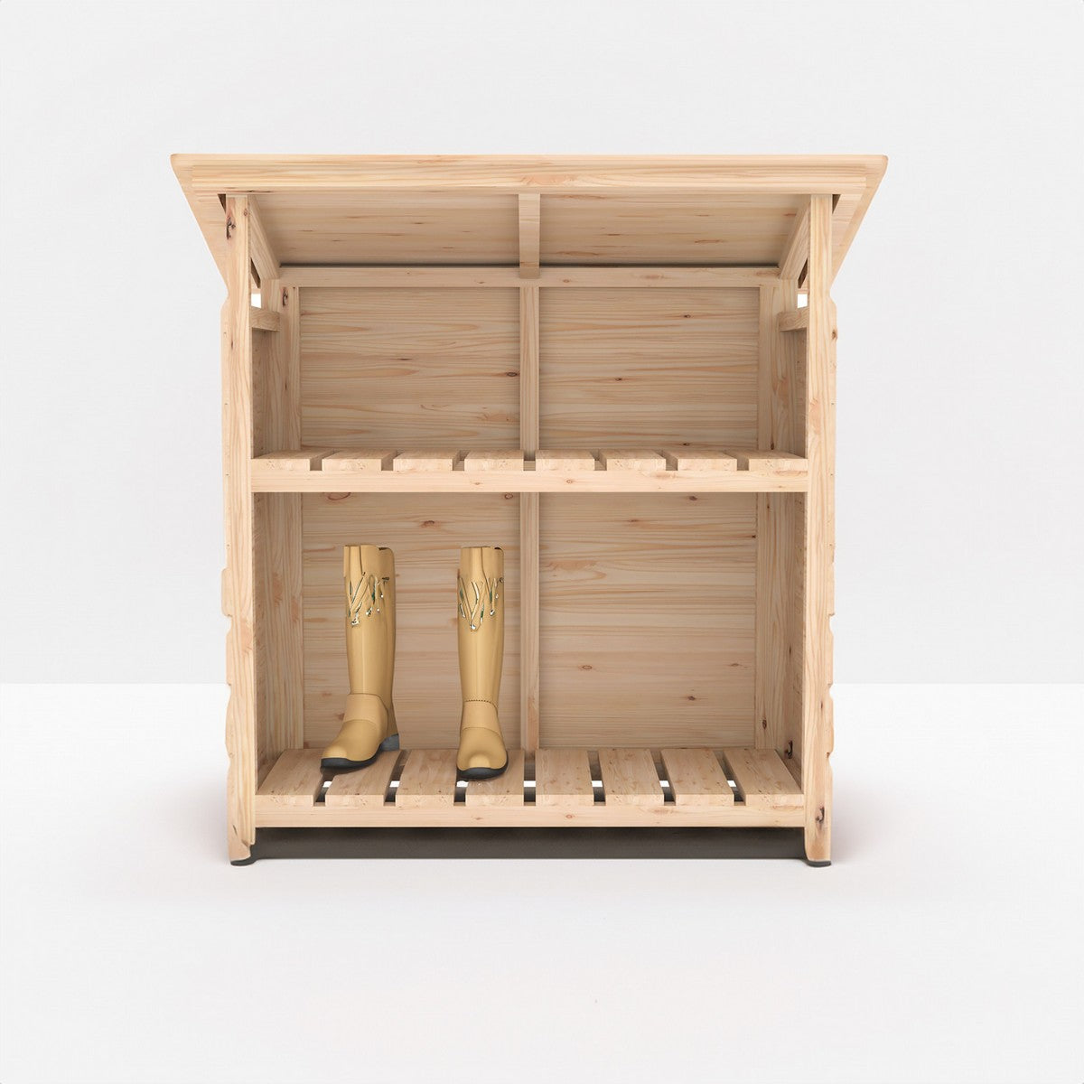 Shire Aveley 1' 11" x 3' 8" Pent Boot Store - Classic Dip Treated Shiplap