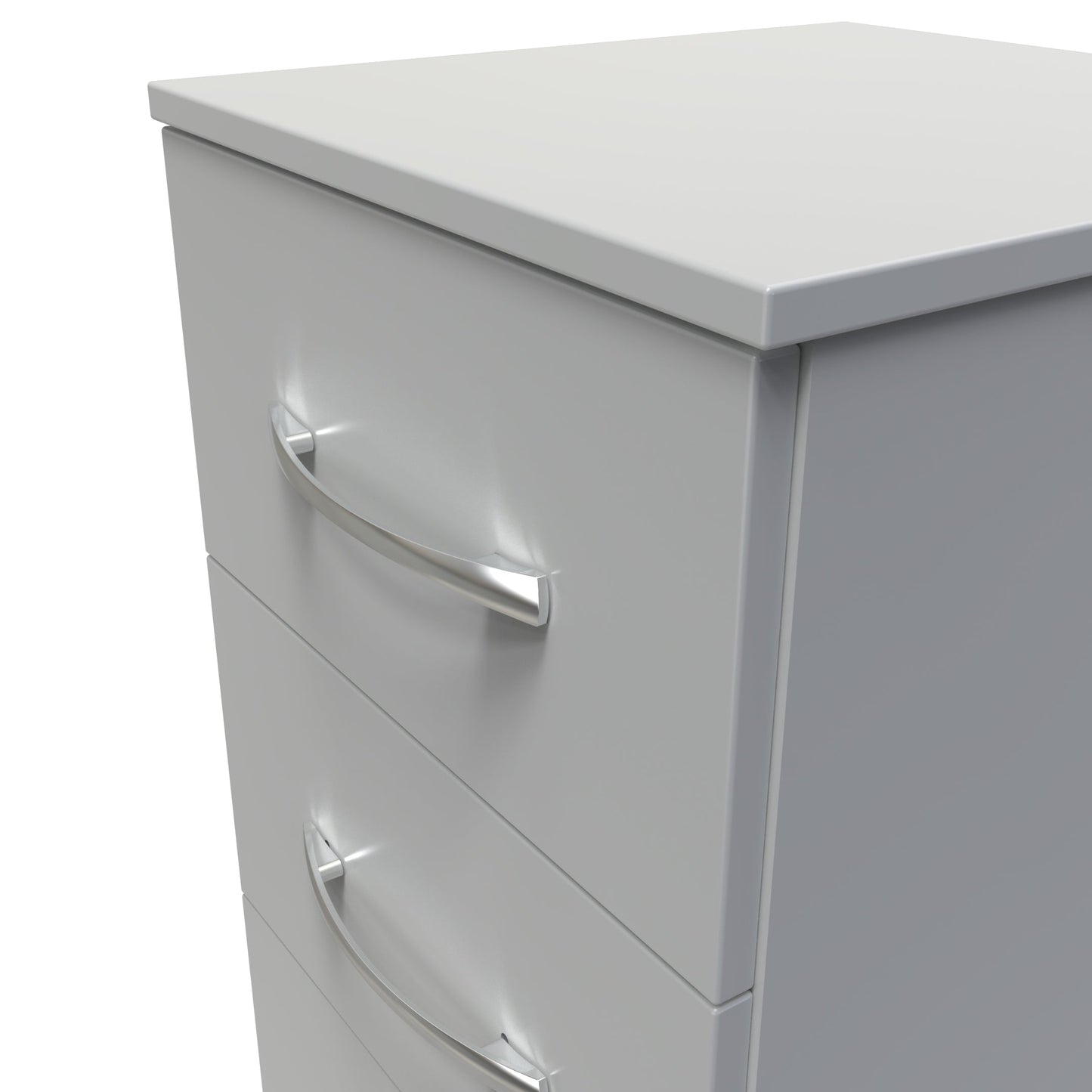 Avon Bedside Table Grey 3 Drawers 70cm