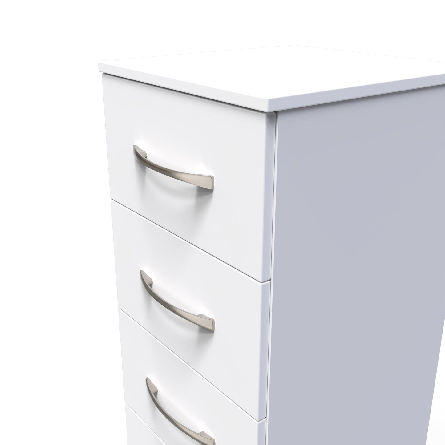 Avon Tall Slim Chest of Drawers White 5 Drawers 108cm