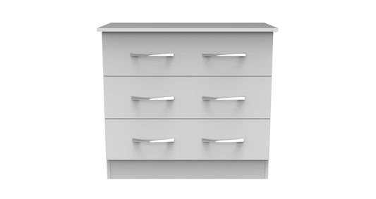 Avon Chest of Drawers White 3 Drawers 74cm