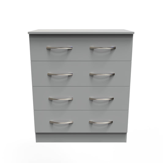 Avon Chest of Drawers Grey 4 Drawers 89cm
