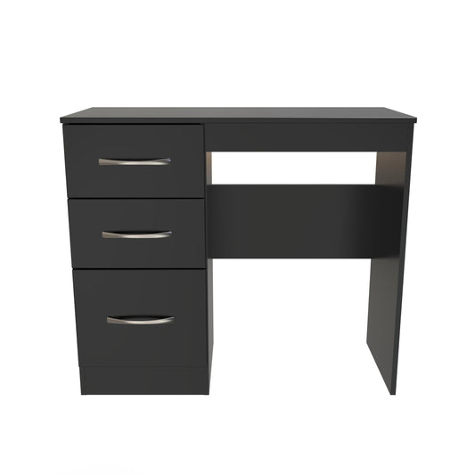 Avon Desk Black 3 Drawers 90cm