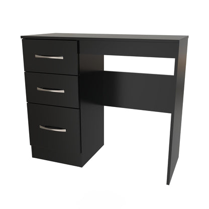 Avon Desk Black 3 Drawers 90cm