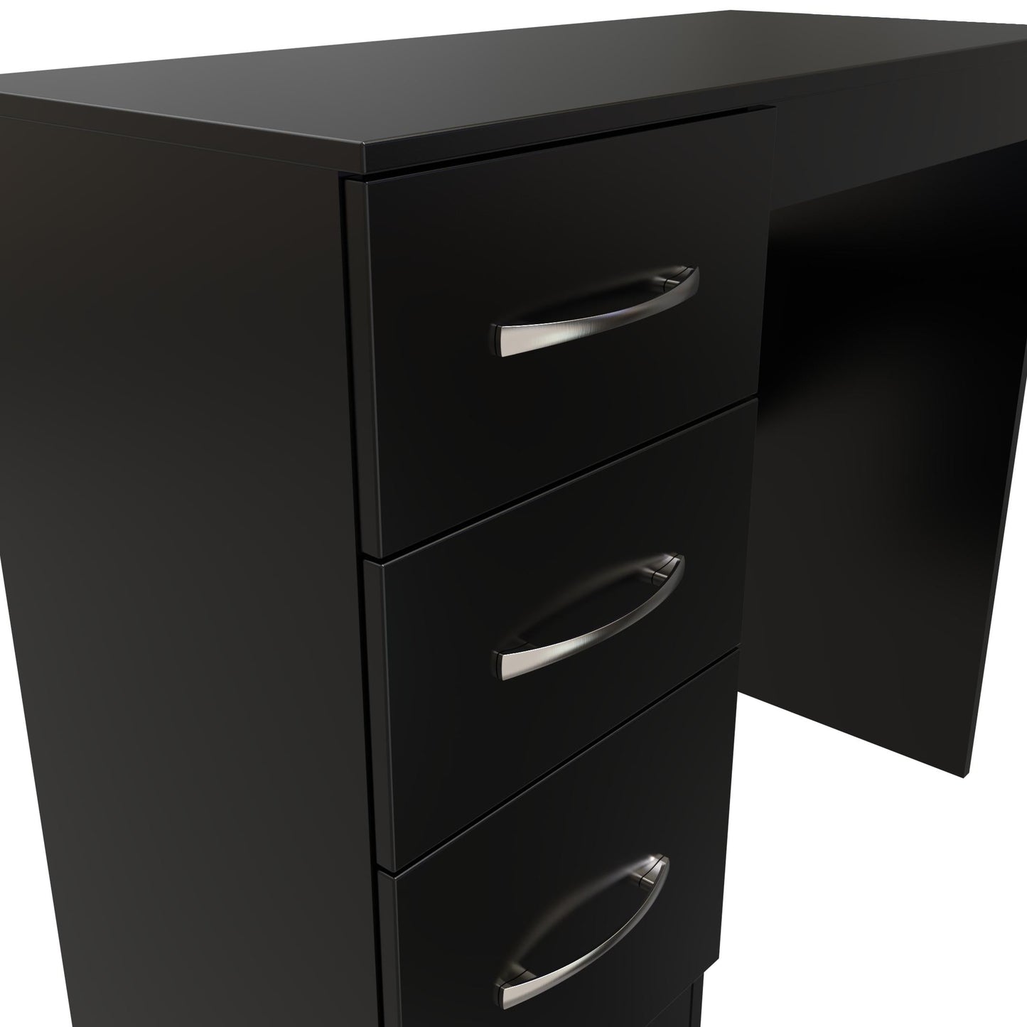 Avon Desk Black 3 Drawers 90cm