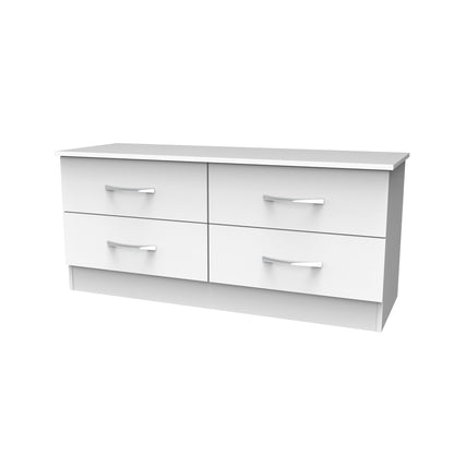 Avon Large Chest of Drawers White 4 Drawers 110cm