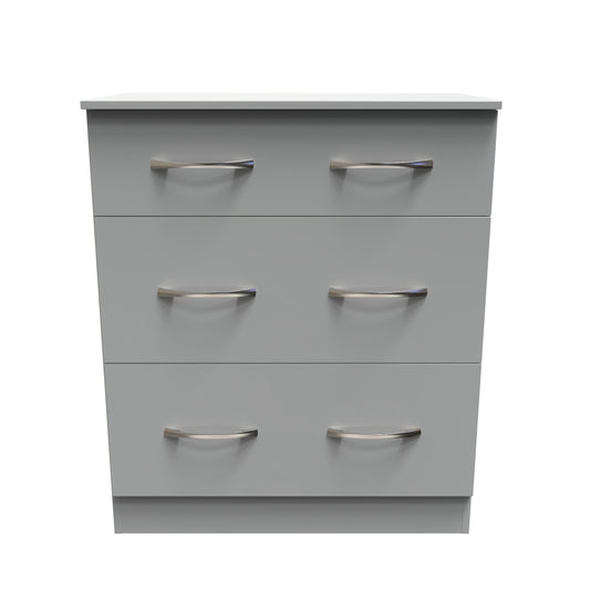 Avon Chest of Drawers Grey 3 Drawers 39cm
