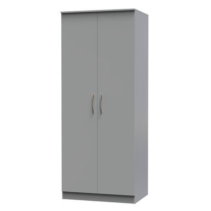 Avon Tall Wardrobe Grey 2 Doors 182cm