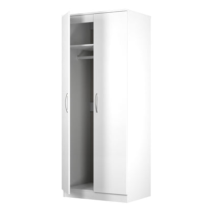 Avon Tall Wardrobe White 2 Doors 182cm