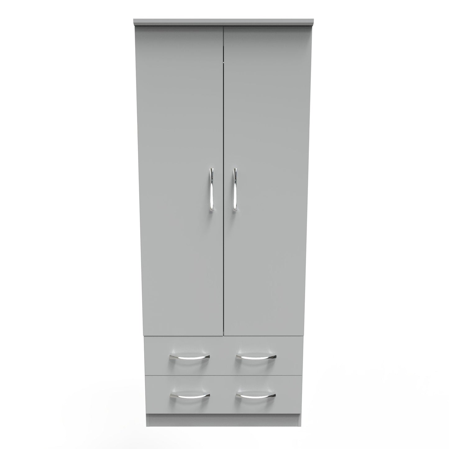 Avon Tall Wardrobe Grey 2 Doors 2 Drawers 182cm