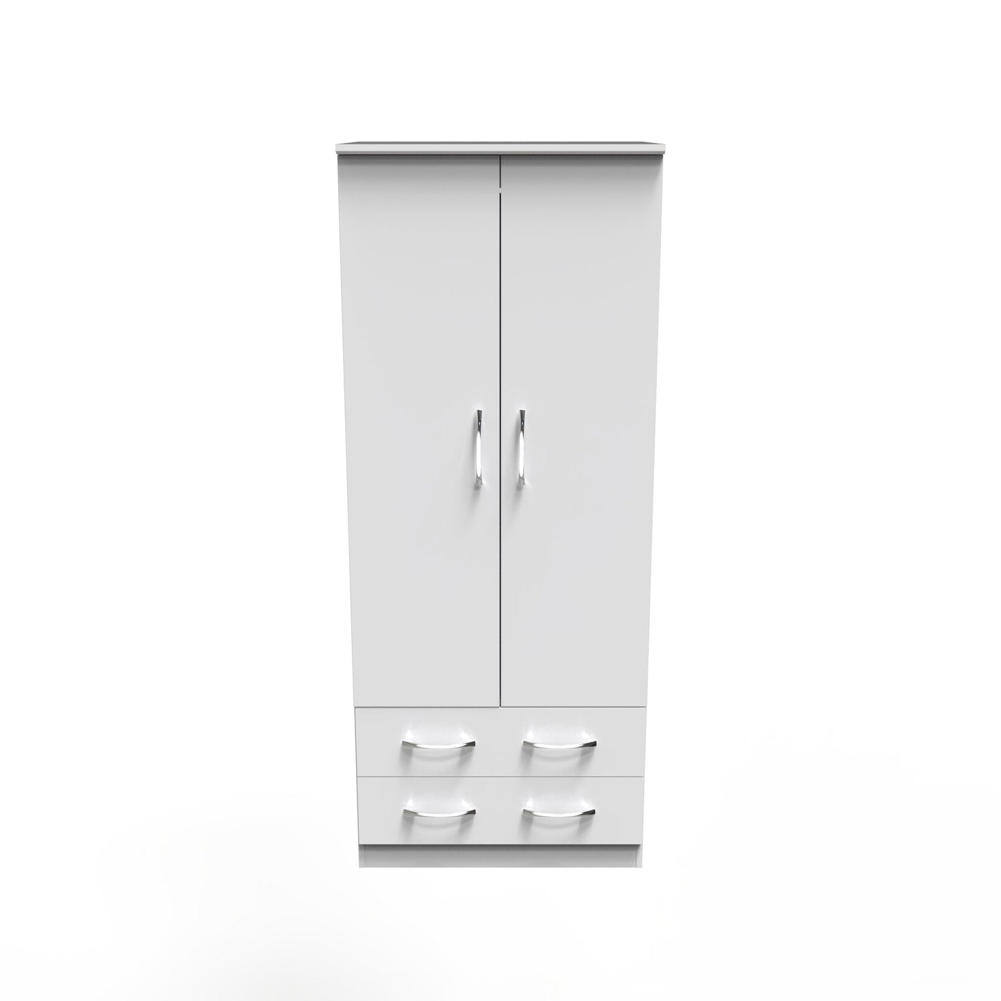 Avon Tall Wardrobe White 2 Doors 2 Drawers 182cm