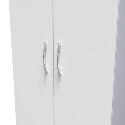Avon Tall Wardrobe White 2 Doors 2 Drawers 182cm