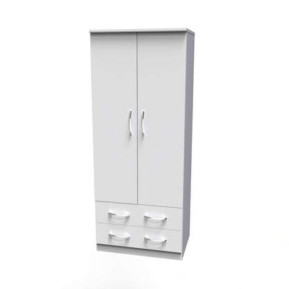 Avon Tall Wardrobe White 2 Doors 2 Drawers 182cm
