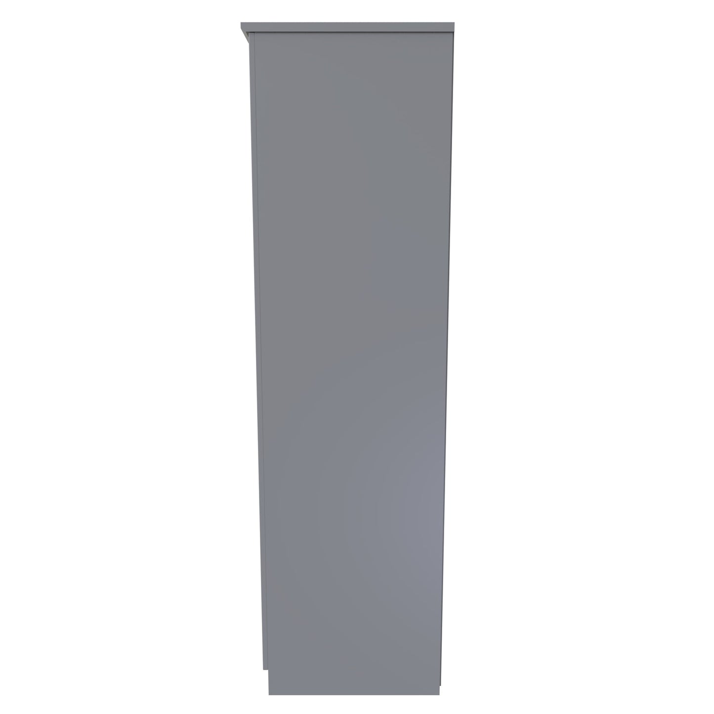 Avon Tall Mirror Wardrobe Grey 2 Doors 2 Shelves 182cm
