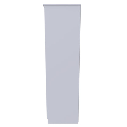 Avon Tall Mirror Wardrobe White 2 Doors 2 Shelves 182cm