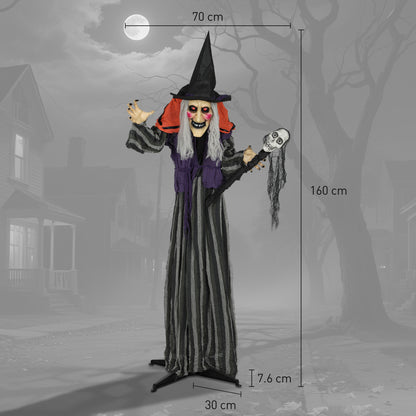 Animated Witch Halloween Decoration - 160cm