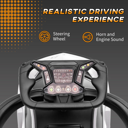 2 in 1 Baby Essenza SCV12 Ride On Car With Parenr Handle 1 To 3 Years White by Aiyaplay