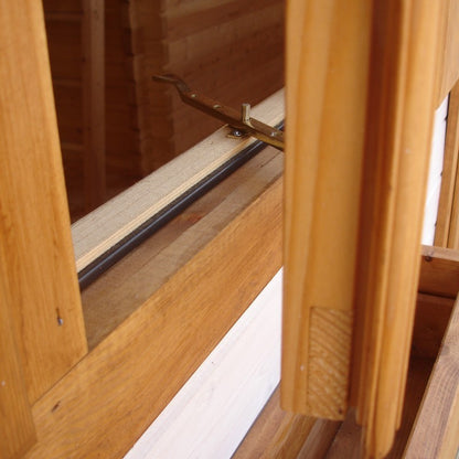Shire Shire Abbeyford 13' 8" x 9' 9" Apex Log Cabin - Premium 44mm Cladding Tongue & Groove