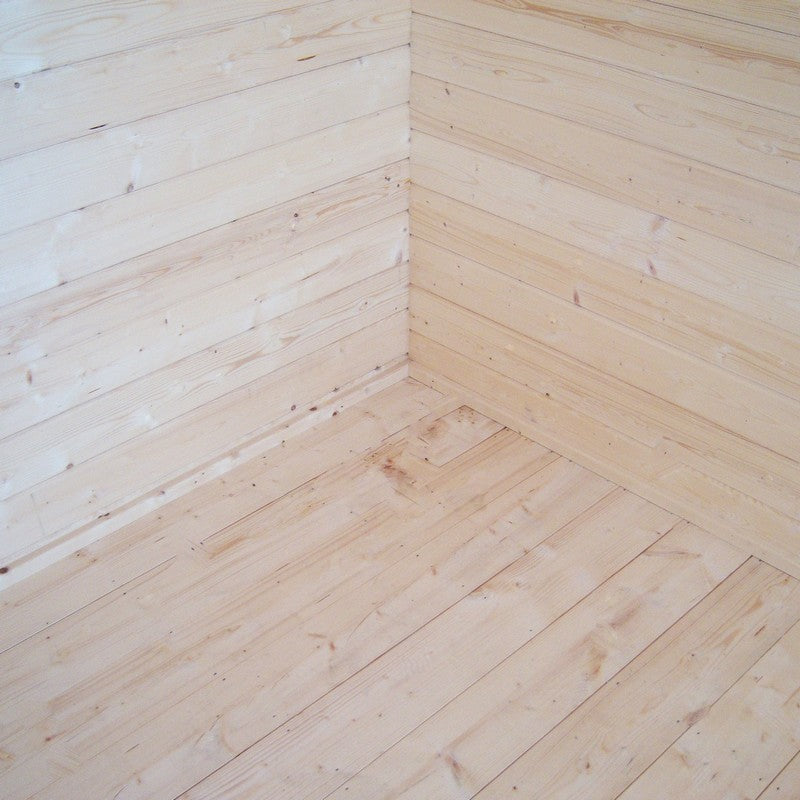 Shire Shire Abbeyford 13' 8" x 9' 9" Apex Log Cabin - Premium 44mm Cladding Tongue & Groove