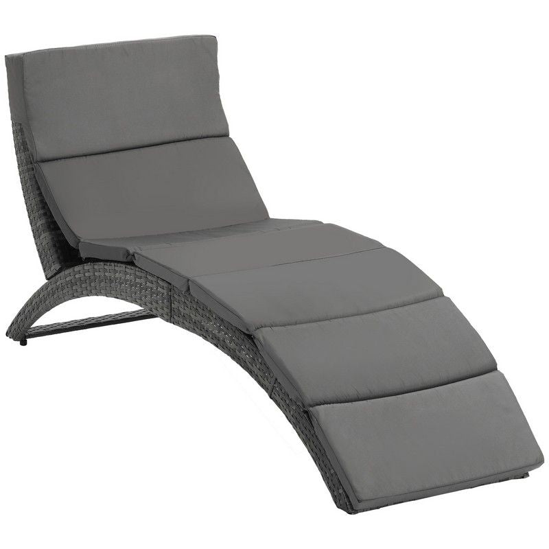 Outdoor PE Rattan Sun Lounger