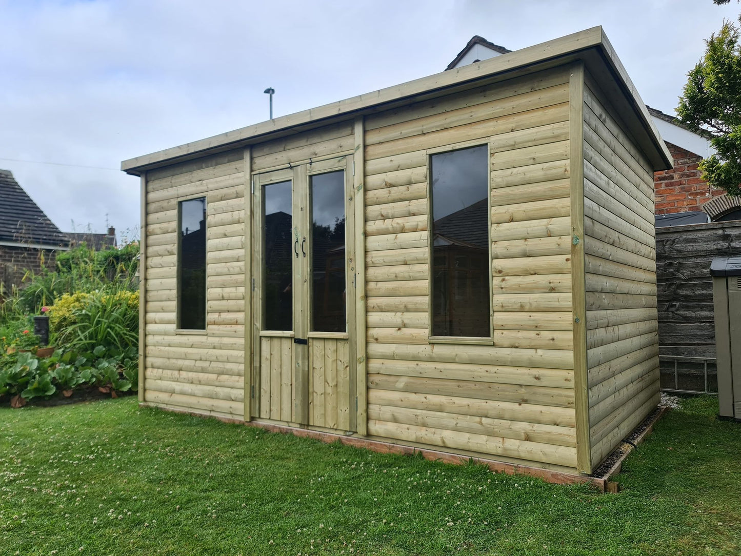Bakewell Garden Summerhouse 3.6M wide x 3M deep Pent Roof by Churnet Valley - BAKE12X10 Primary Image