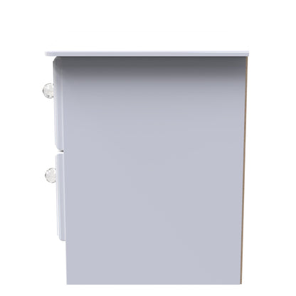 Balmoral Bedside Table White 2 Drawers 51cm