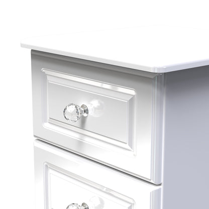 Balmoral Bedside Table White 2 Drawers 51cm