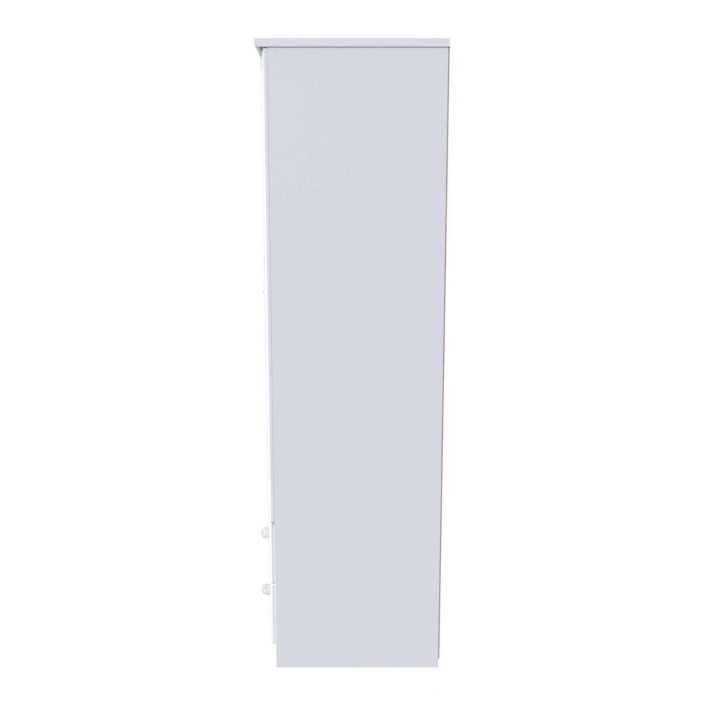 Balmoral Tall Wardrobe White 2 Doors 2 Drawers 182cm