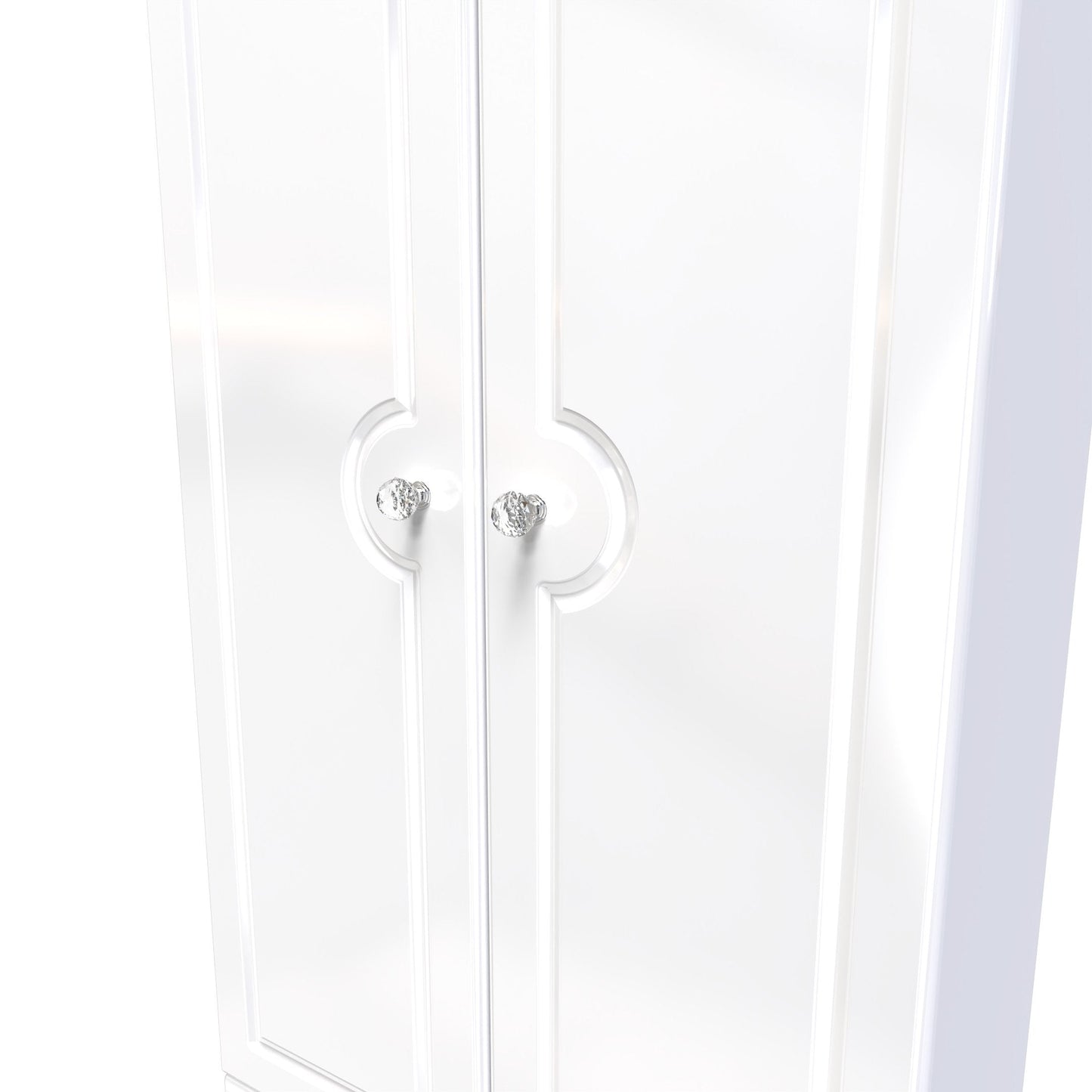 Balmoral Tall Wardrobe White 2 Doors 2 Drawers 182cm