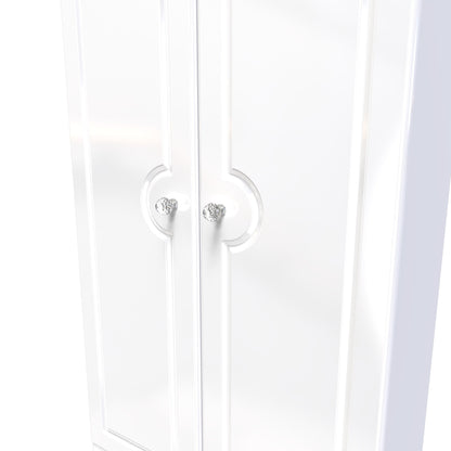 Balmoral Tall Wardrobe White 2 Doors 2 Drawers 182cm