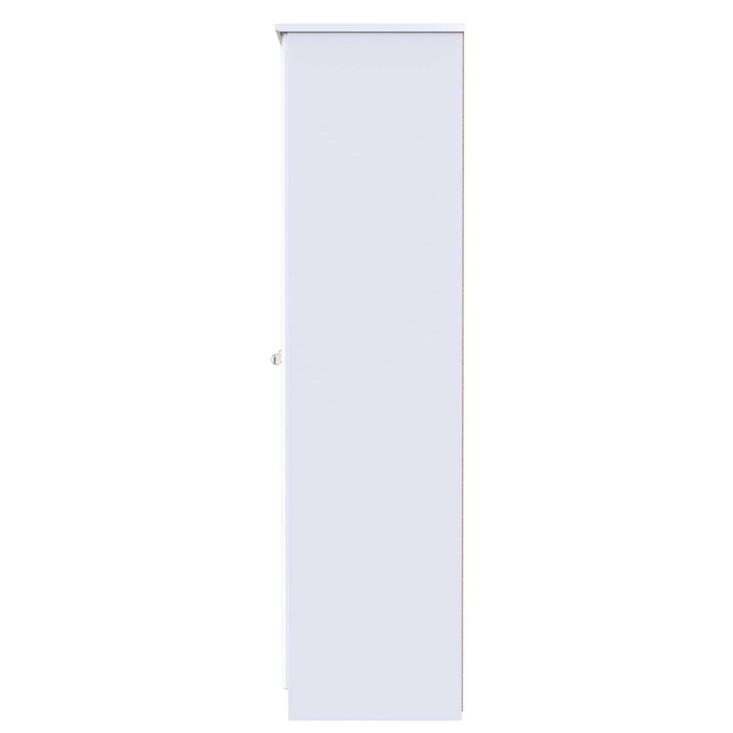 Balmoral Tall Mirror Wardrobe White 3 Doors 2 Shelves 182cm