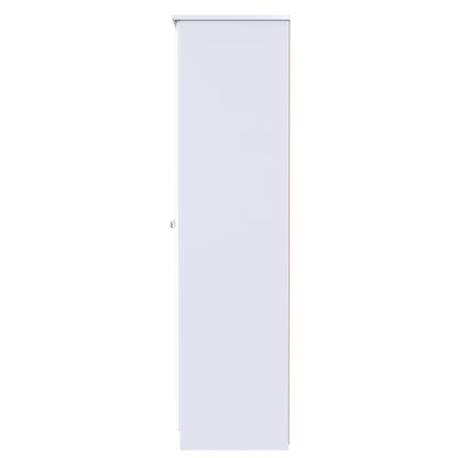 Balmoral Tall Mirror Wardrobe White 3 Doors 2 Shelves 182cm