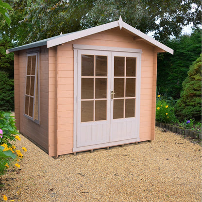 Shire Barnsdale 9' 9" x 9' 9" Apex Log Cabin - Premium 19mm Cladding Log Clad Primary Image