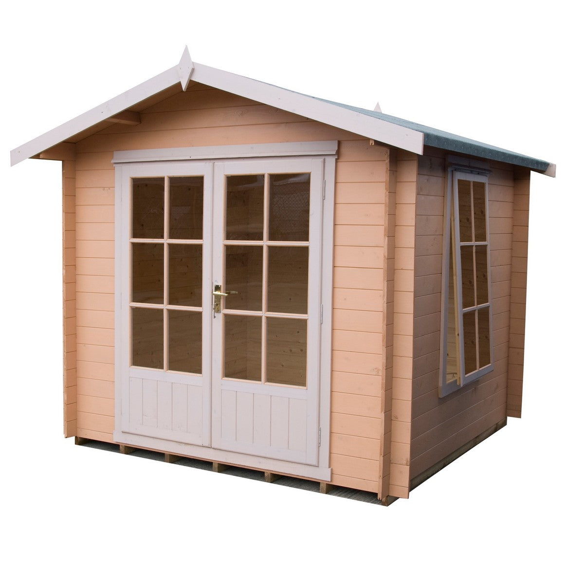 Shire Barnsdale 9' 9" x 9' 9" Apex Log Cabin - Premium 19mm Cladding Log Clad