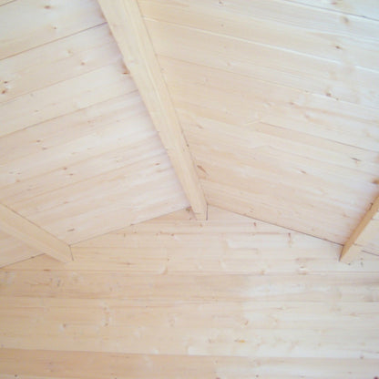 Shire Barnsdale 9' 9" x 9' 9" Apex Log Cabin - Premium 19mm Cladding Log Clad