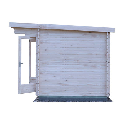 Shire Belgravia 7' 10" x 9' 9" Pent Log Cabin - Premium 44mm Cladding Tongue & Groove