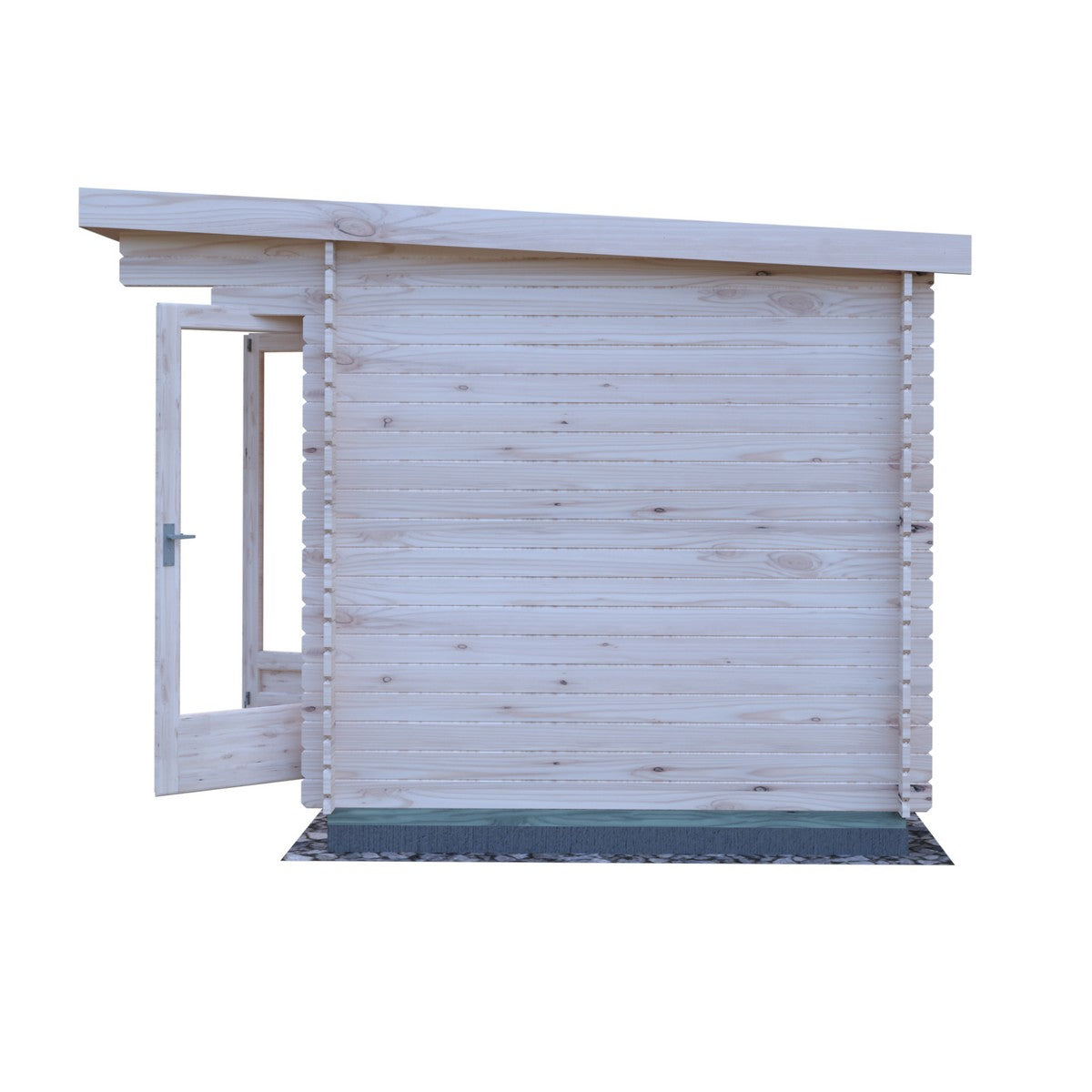 Shire Belgravia 7' 10" x 9' 9" Pent Log Cabin - Premium 34mm Cladding Tongue & Groove