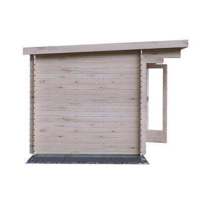 Shire Belgravia 7' 10" x 9' 9" Pent Log Cabin - Premium 44mm Cladding Tongue & Groove