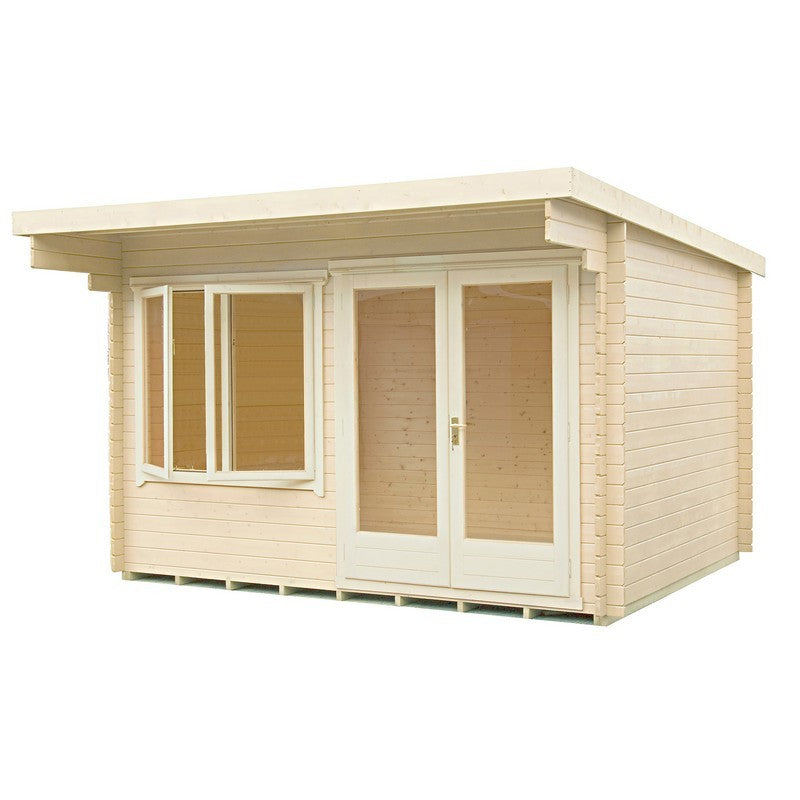 Shire Shire Belgravia 11' 9" x 9' 9" Pent Log Cabin - Classic 28mm Cladding Tongue & Groove