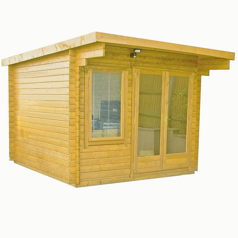 Shire Shire Belgravia 11' 9" x 9' 9" Pent Log Cabin - Classic 28mm Cladding Tongue & Groove
