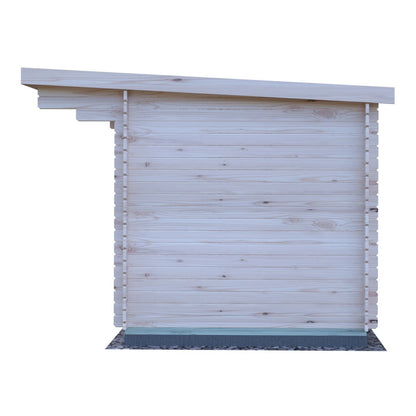 Shire Belgravia 7' 10" x 11' 9" Pent Log Cabin - Premium 34mm Cladding Tongue & Groove