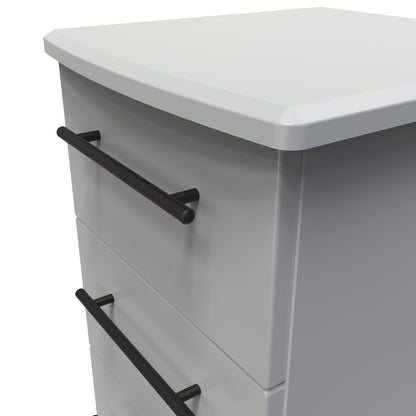 Beverley Bedside Table Grey 3 Drawers 70cm