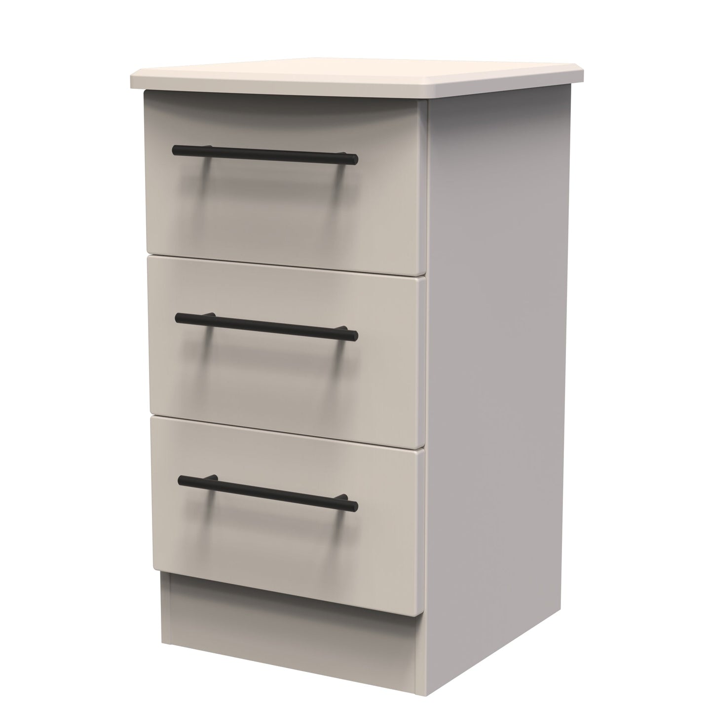 Beverley Bedside Table Off-White 3 Drawers 70cm