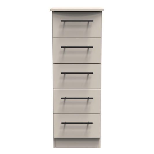Beverley Tall Tallboy Off-White 5 Drawers 108cm