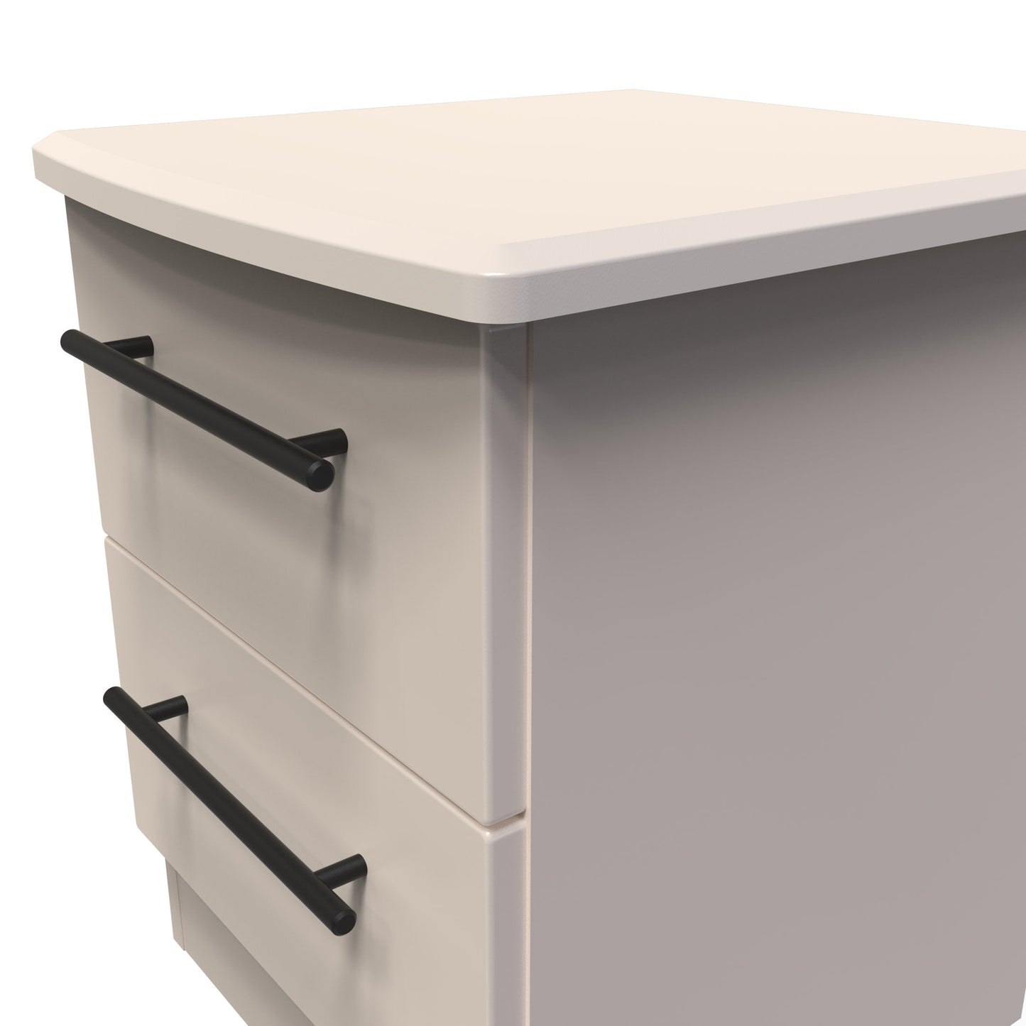 Beverley Bedside Table Off-White 2 Drawers 51cm