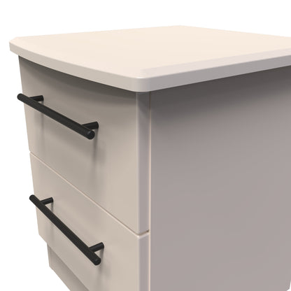 Beverley Bedside Table Off-White 2 Drawers 51cm