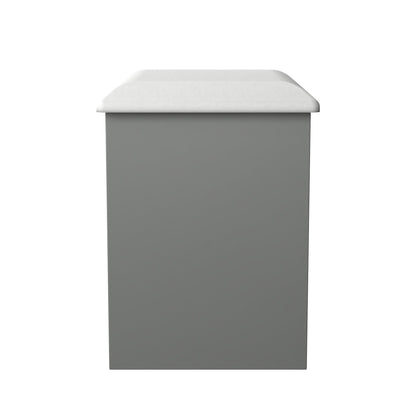 Beverley Dressing Stool Grey 50cm