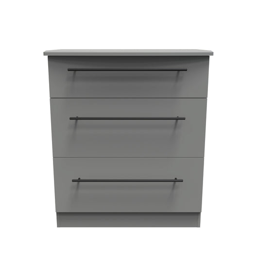 Beverley Chest of Drawers Grey 3 Drawers 42cm