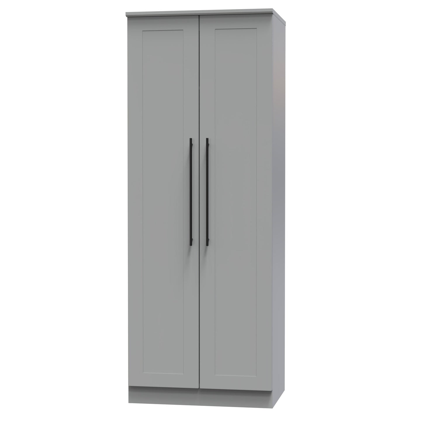 Beverley Tall Wardrobe Grey 2 Doors 196cm