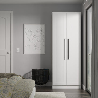 Beverley Tall Wardrobe White 2 Doors 196cm