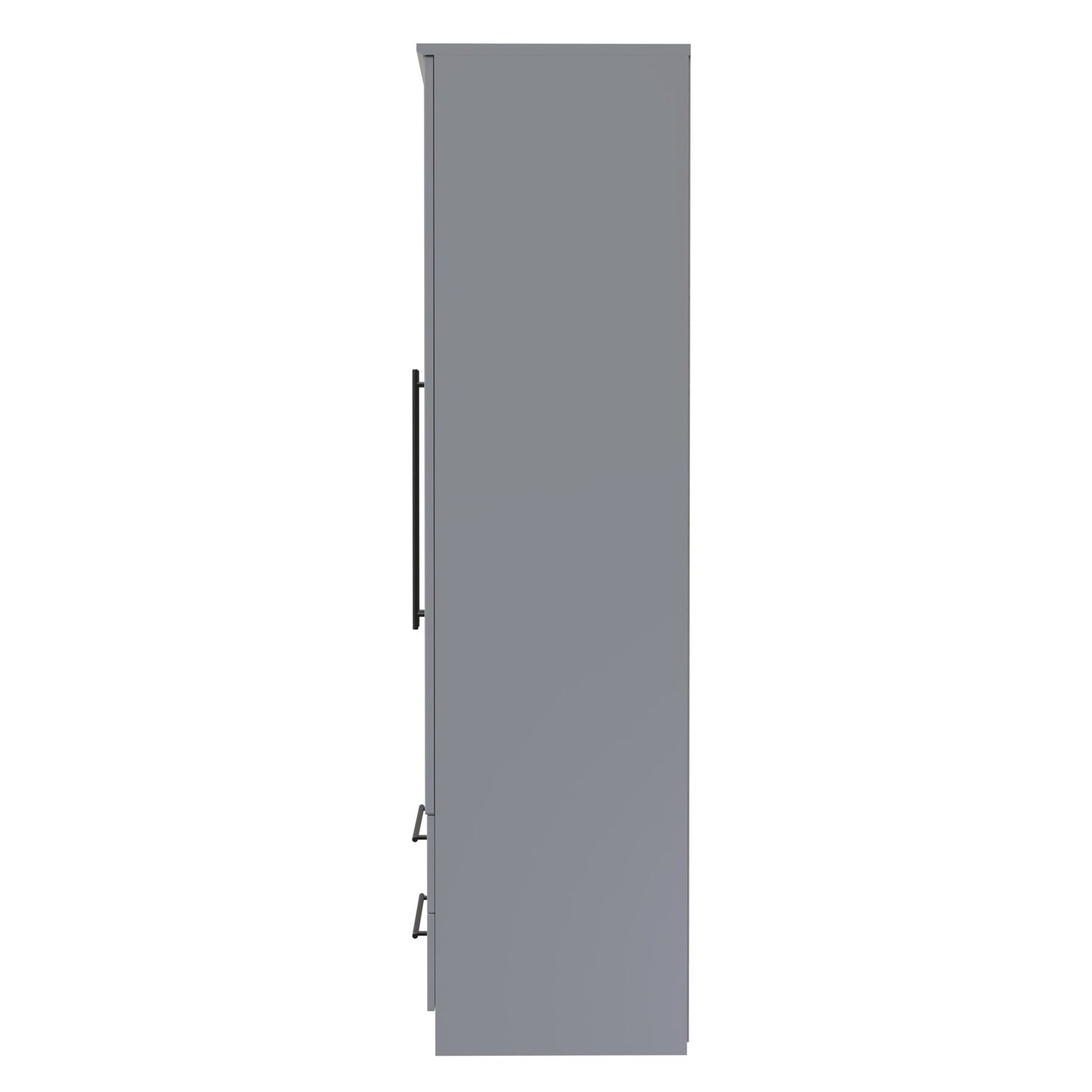 Beverley Tall Wardrobe Grey 2 Doors 2 Drawers 196cm